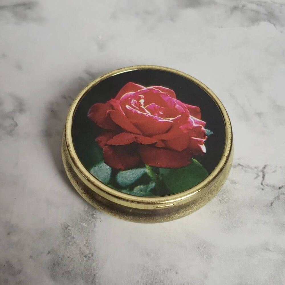 Vintage Rose Pill Box
